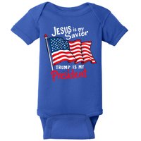 Jesus Is My Savior Trump Is My President Baby Bodysuit