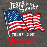 Jesus Is My Savior Trump Is My President Cotton Canvas Backpack