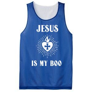 Jesus Is My Boo Funny Christian Halloween Cute Gift Mesh Reversible Basketball Jersey Tank