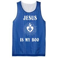 Jesus Is My Boo Funny Christian Halloween Cute Gift Mesh Reversible Basketball Jersey Tank