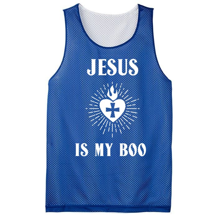 Jesus Is My Boo Funny Christian Halloween Cute Gift Mesh Reversible Basketball Jersey Tank