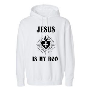 Jesus Is My Boo Funny Christian Halloween Cute Gift Garment-Dyed Fleece Hoodie