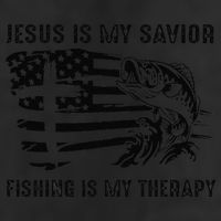 Jesus Is My Savior Fishing Is My Therapy American Flag 11oz C Handle Ceramic Mug
