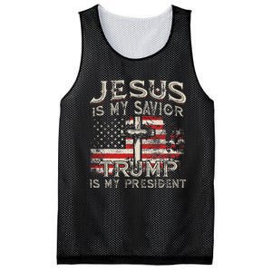 Jesus Is My Savior Trump Is My President Mesh Reversible Basketball Jersey Tank