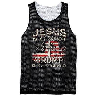 Jesus Is My Savior Trump Is My President Mesh Reversible Basketball Jersey Tank