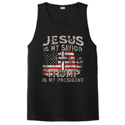 Jesus Is My Savior Trump Is My President PosiCharge Competitor Tank