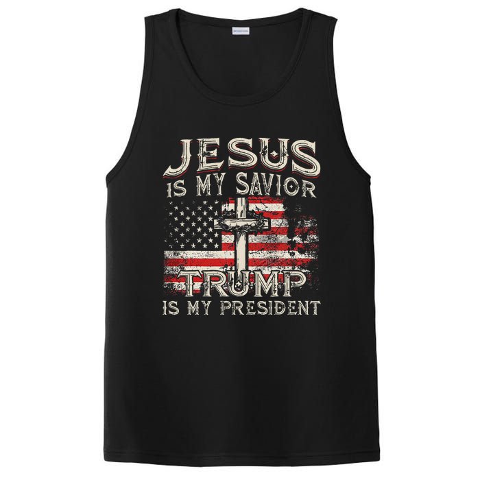 Jesus Is My Savior Trump Is My President PosiCharge Competitor Tank