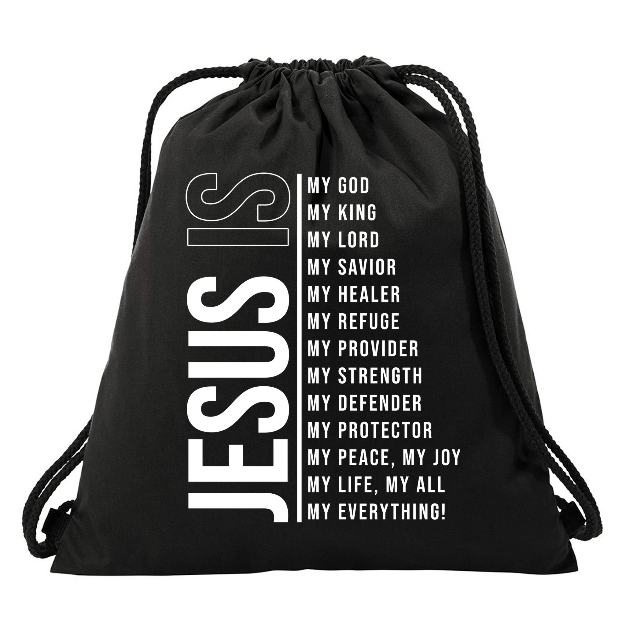 Jesus Is My Lord My Everything Christianity Quote Drawstring Bag