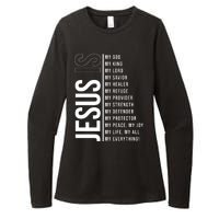 Jesus Is My Lord My Everything Christianity Quote Womens CVC Long Sleeve Shirt