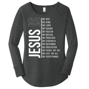 Jesus Is My Lord My Everything Christianity Quote Women's Perfect Tri Tunic Long Sleeve Shirt