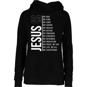 Jesus Is My Lord My Everything Christianity Quote Womens Funnel Neck Pullover Hood