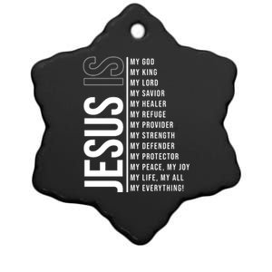 Jesus Is My Lord My Everything Christianity Quote Ceramic Star Ornament