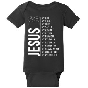 Jesus Is My Lord My Everything Christianity Quote Baby Bodysuit