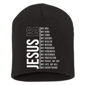 Jesus Is My Lord My Everything Christianity Quote Short Acrylic Beanie