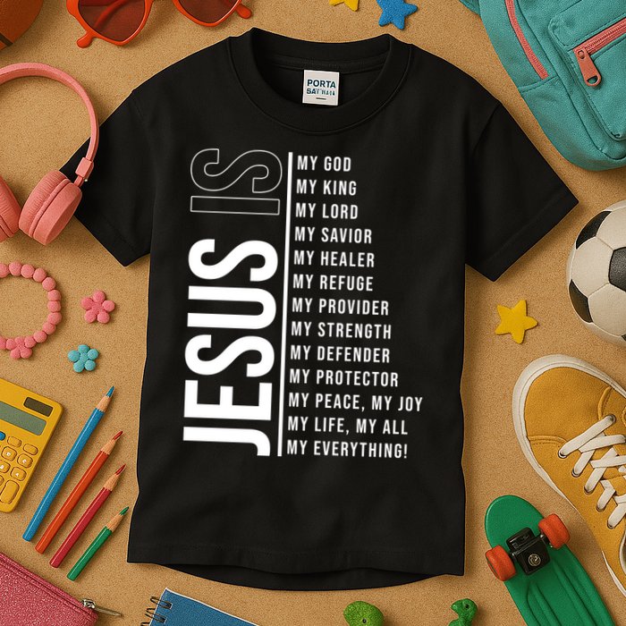 Jesus Is My Lord My Everything Christianity Quote Kids T-Shirt