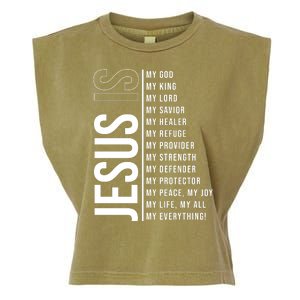 Jesus Is My Lord My Everything Christianity Quote Garment-Dyed Women's Muscle Tee