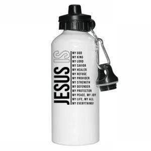 Jesus Is My Lord My Everything Christianity Quote Aluminum Water Bottle