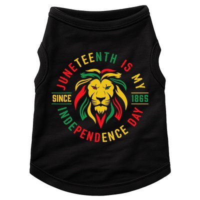Juneteenth Is My Independence Day Lion Free Ish Since 1865 Doggie Tank