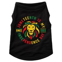 Juneteenth Is My Independence Day Lion Free Ish Since 1865 Doggie Tank