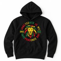 Juneteenth Is My Independence Day Lion Free Ish Since 1865 Hoodie