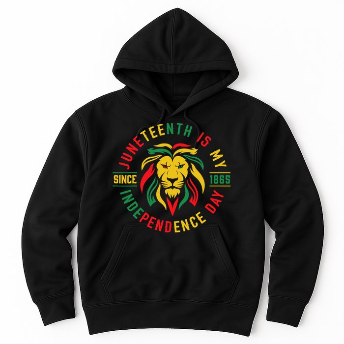 Juneteenth Is My Independence Day Lion Free Ish Since 1865 Hoodie