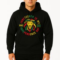 Juneteenth Is My Independence Day Lion Free Ish Since 1865 Hoodie