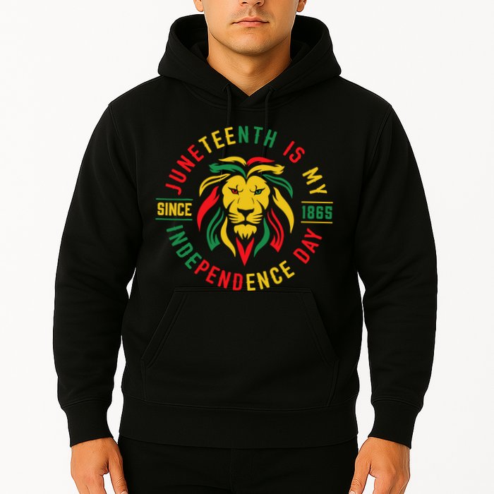 Juneteenth Is My Independence Day Lion Free Ish Since 1865 Hoodie