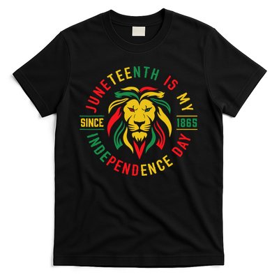 Juneteenth Is My Independence Day Lion Free Ish Since 1865 T-Shirt