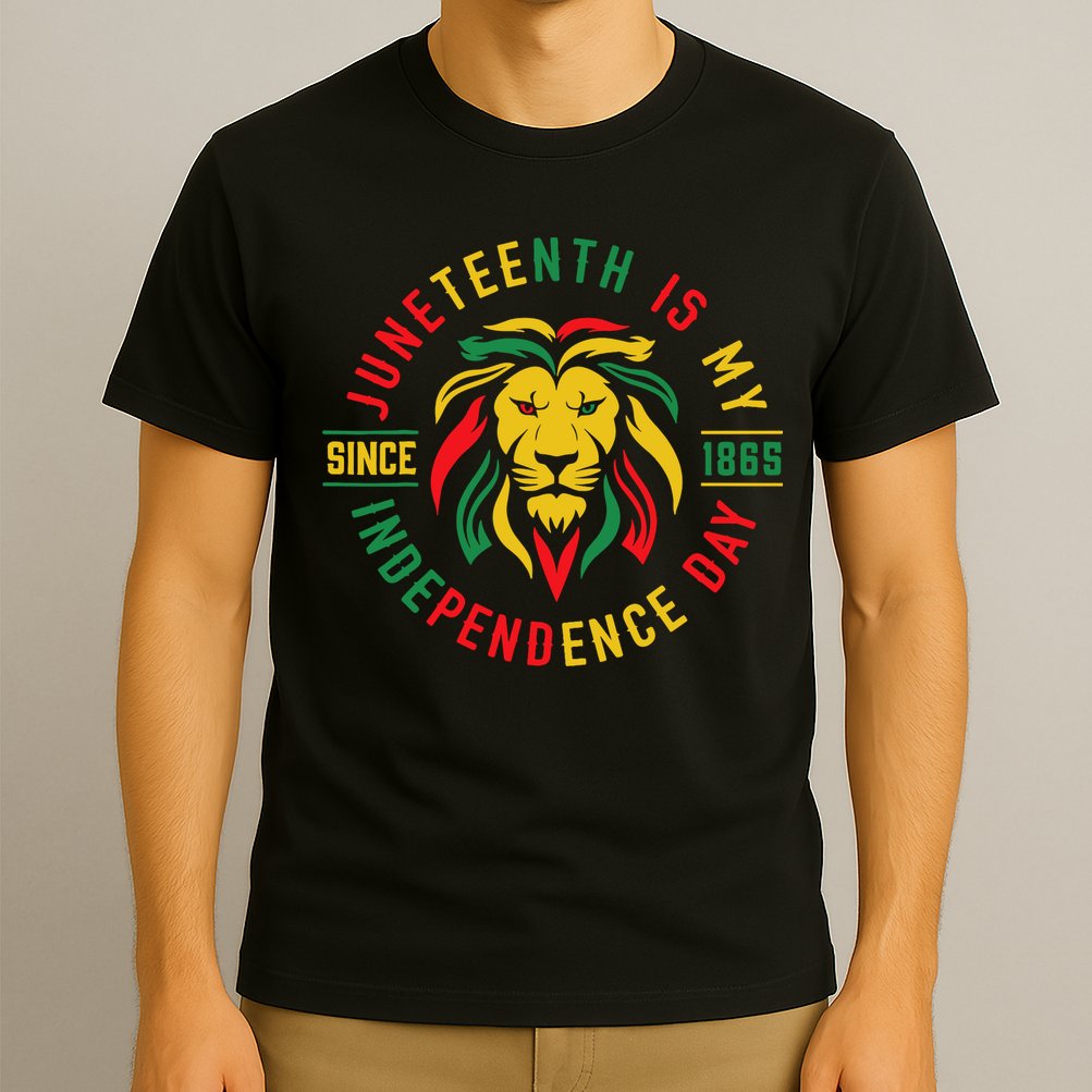 Juneteenth Is My Independence Day Lion Free Ish Since 1865 T-Shirt