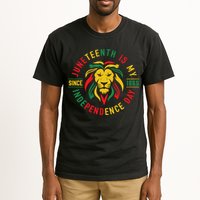 Juneteenth Is My Independence Day Lion Free Ish Since 1865 Tall T-Shirt