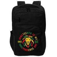 Juneteenth Is My Independence Day Lion Free Ish Since 1865 Impact Tech Backpack