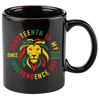 Juneteenth Is My Independence Day Lion Free Ish Since 1865 11oz C Handle Ceramic Mug