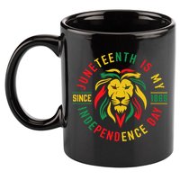 Juneteenth Is My Independence Day Lion Free Ish Since 1865 11oz C Handle Ceramic Mug