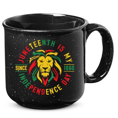 Juneteenth Is My Independence Day Lion Free Ish Since 1865 15oz Campfire Ceramic Mug