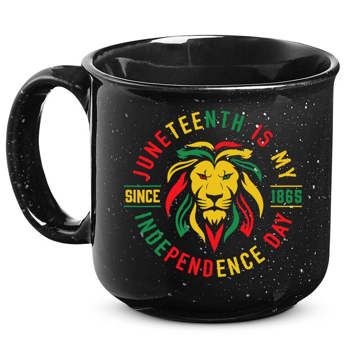 Juneteenth Is My Independence Day Lion Free Ish Since 1865 15oz Campfire Ceramic Mug