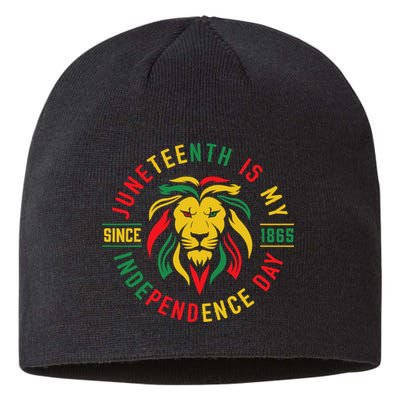 Juneteenth Is My Independence Day Lion Free Ish Since 1865 Sustainable Beanie