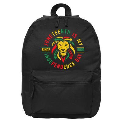 Juneteenth Is My Independence Day Lion Free Ish Since 1865 16 in Basic Backpack