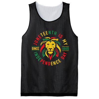 Juneteenth Is My Independence Day Lion Free Ish Since 1865 Mesh Reversible Basketball Jersey Tank
