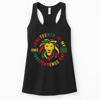 Juneteenth Is My Independence Day Lion Free Ish Since 1865 Womens Tank Top