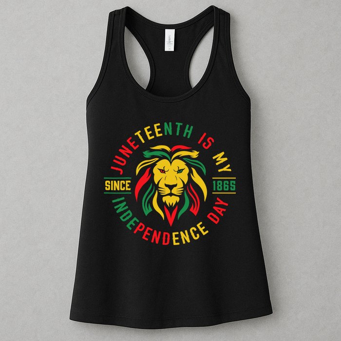 Juneteenth Is My Independence Day Lion Free Ish Since 1865 Womens Tank Top
