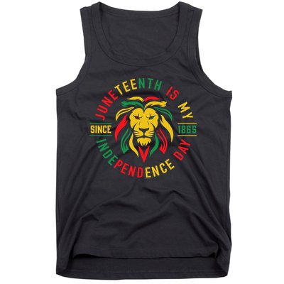 Juneteenth Is My Independence Day Lion Free Ish Since 1865 Tank Top
