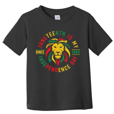 Juneteenth Is My Independence Day Lion Free Ish Since 1865 Toddler T-Shirt