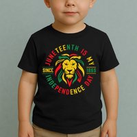 Juneteenth Is My Independence Day Lion Free Ish Since 1865 Toddler T-Shirt