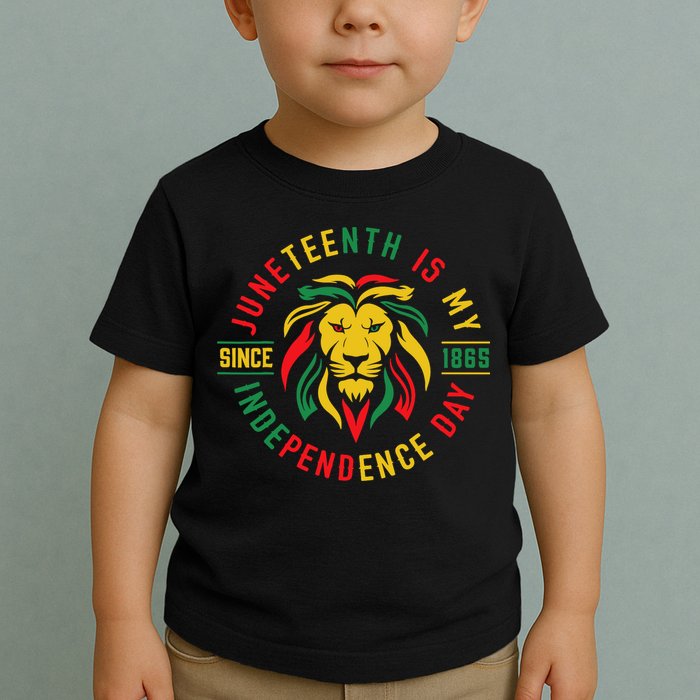 Juneteenth Is My Independence Day Lion Free Ish Since 1865 Toddler T-Shirt