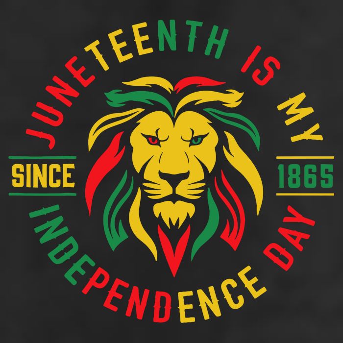 Juneteenth Is My Independence Day Lion Free Ish Since 1865 Microfiber Hand Towel