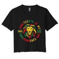Juneteenth Is My Independence Day Lion Free Ish Since 1865 Crop Top