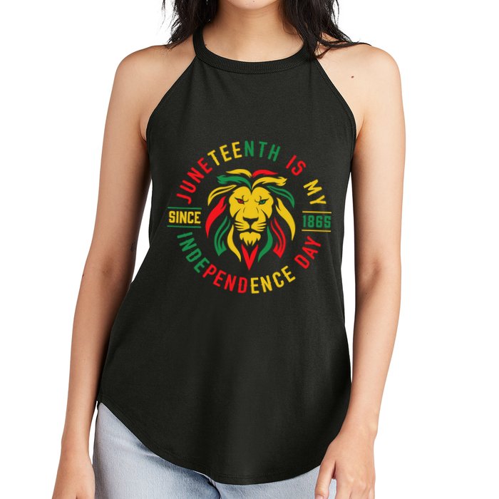 Juneteenth Is My Independence Day Lion Free Ish Since 1865 Women's Perfect Tri Rocker Tank