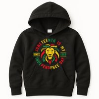 Juneteenth Is My Independence Day Lion Free Ish Since 1865 Kids Hoodie