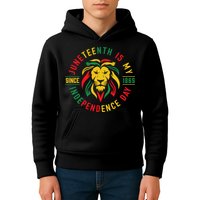 Juneteenth Is My Independence Day Lion Free Ish Since 1865 Kids Hoodie
