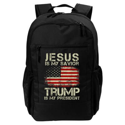 Jesus Is My Savior Trump Is My President Daily Commute Backpack
